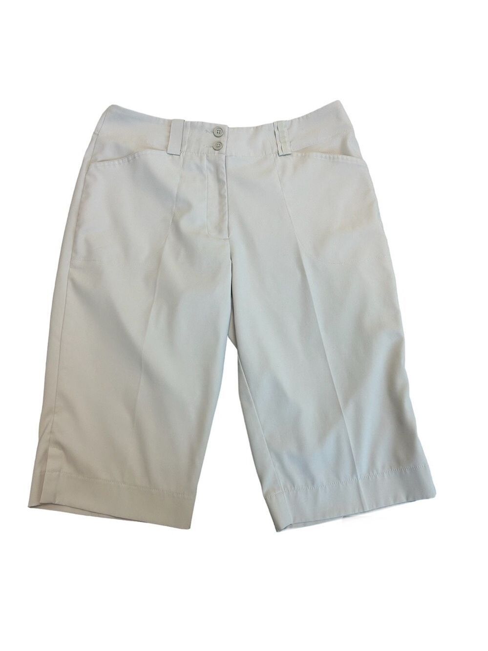 Nike golf women’s dark cream beige Bermuda shorts Sz M
